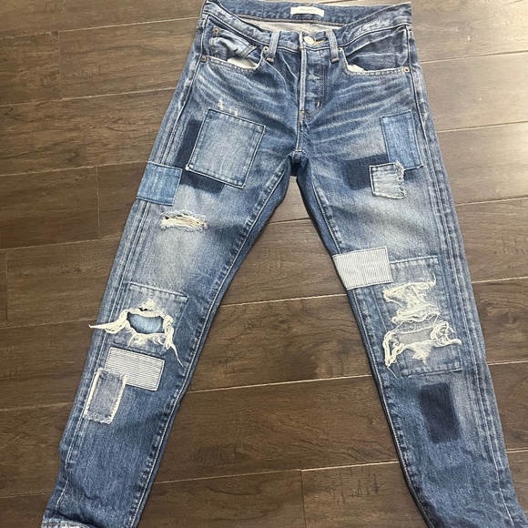 Moussy Vintage Patched Jeans sz 25 - Picture 1 of 9